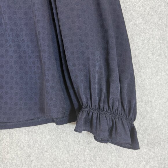 Current Air Los Angeles Womens Navy Blue Long Sleeve Blouse Top FLAW Size 3X - Picture 5 of 16